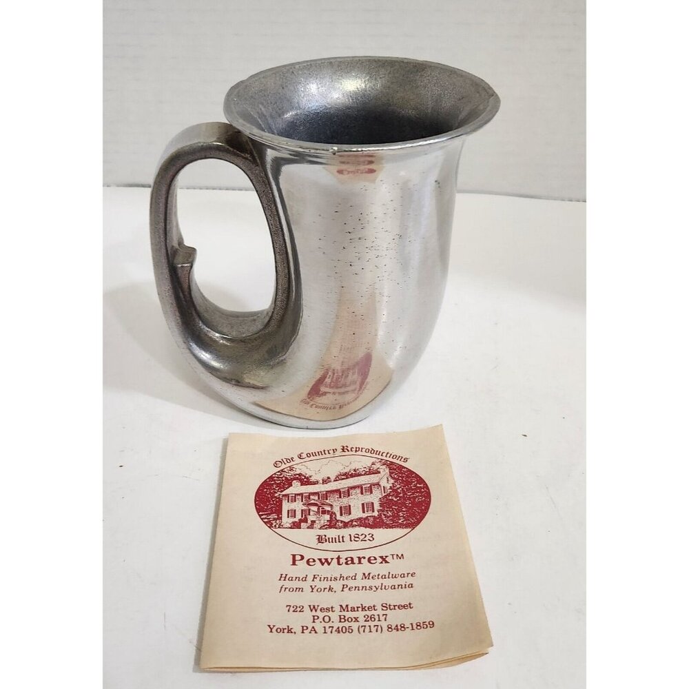 Vintage Pewtarex Horn~ Beer Ale Mug~ Pewter Mug ~ 1982
